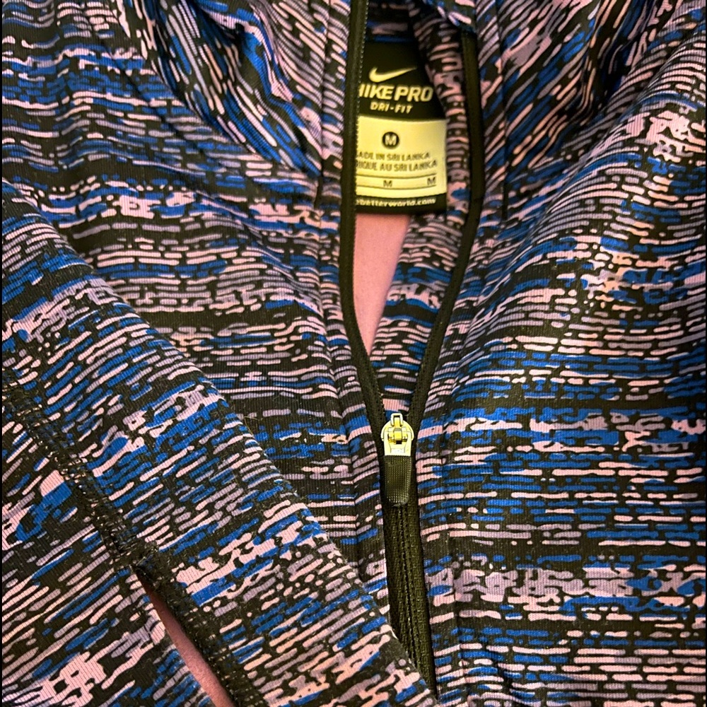 Nike Dry Fit Half Zip- Multi color blue/purple/black